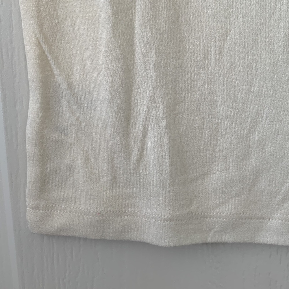 NWT LOU & GREY White Rayon/Spandex Short Sleeves Top Size Medium - Picture 9 of 16
